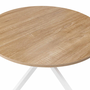 Voir la diapositive 5 : ID MARKET Table basse ronde ALIX pied araignée 70 cm bois et blanc