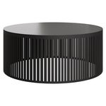 BEST MOBILIER Sally - table basse ronde - noir - 59 cm. Coloris disponibles : Noir