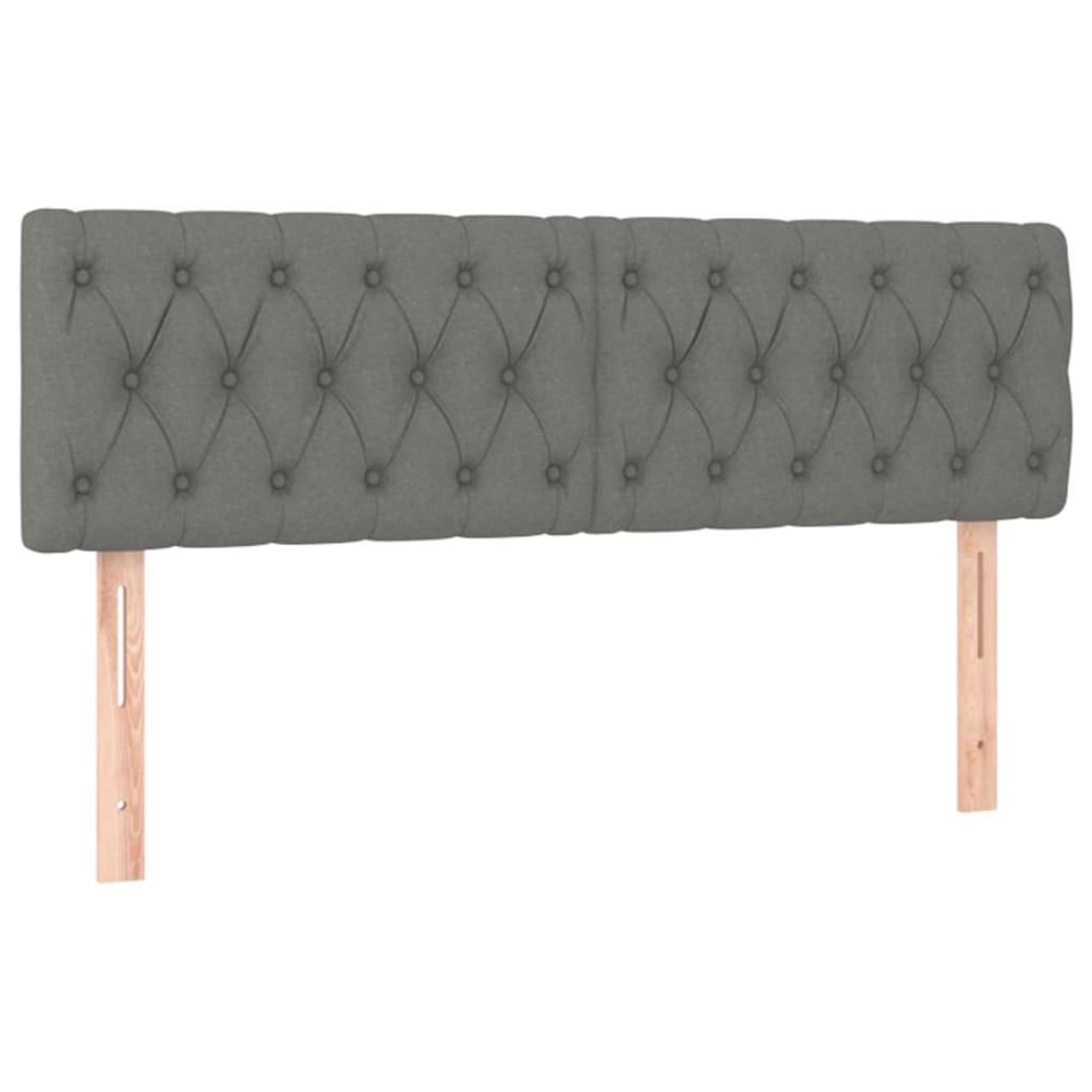 Voir la diapositive 4 : VIDAXL Tete de lit a LED Gris fonce 144x7x78/88 cm Tissu