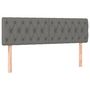 Voir la diapositive 4 : VIDAXL Tete de lit a LED Gris fonce 144x7x78/88 cm Tissu