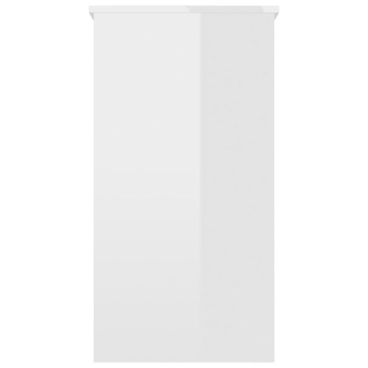 VIDAXL Bureau Blanc brillant 80x40x75 cm Agglomere