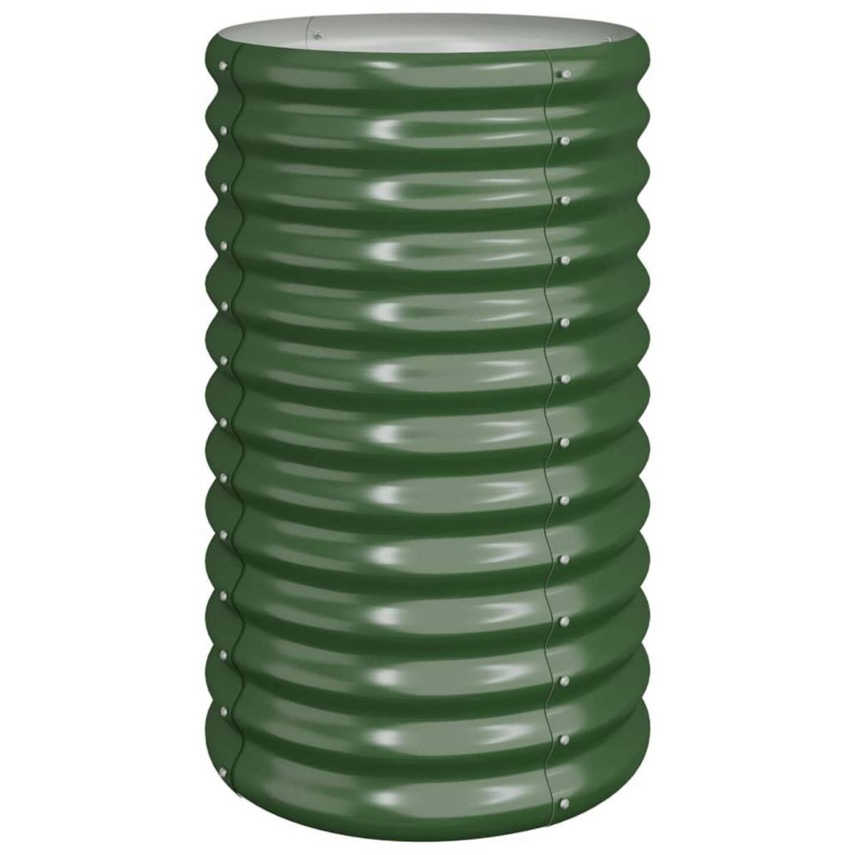 VIDAXL Jardiniere de jardin Acier enduit de poudre 40x40x68 cm Vert
