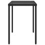 Voir la diapositive 5 : VIDAXL Table de jardin dessus en verre noir 115x54x74cm resine tressee