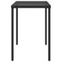 Voir la diapositive 5 : VIDAXL Table de jardin dessus en verre noir 115x54x74cm resine tressee