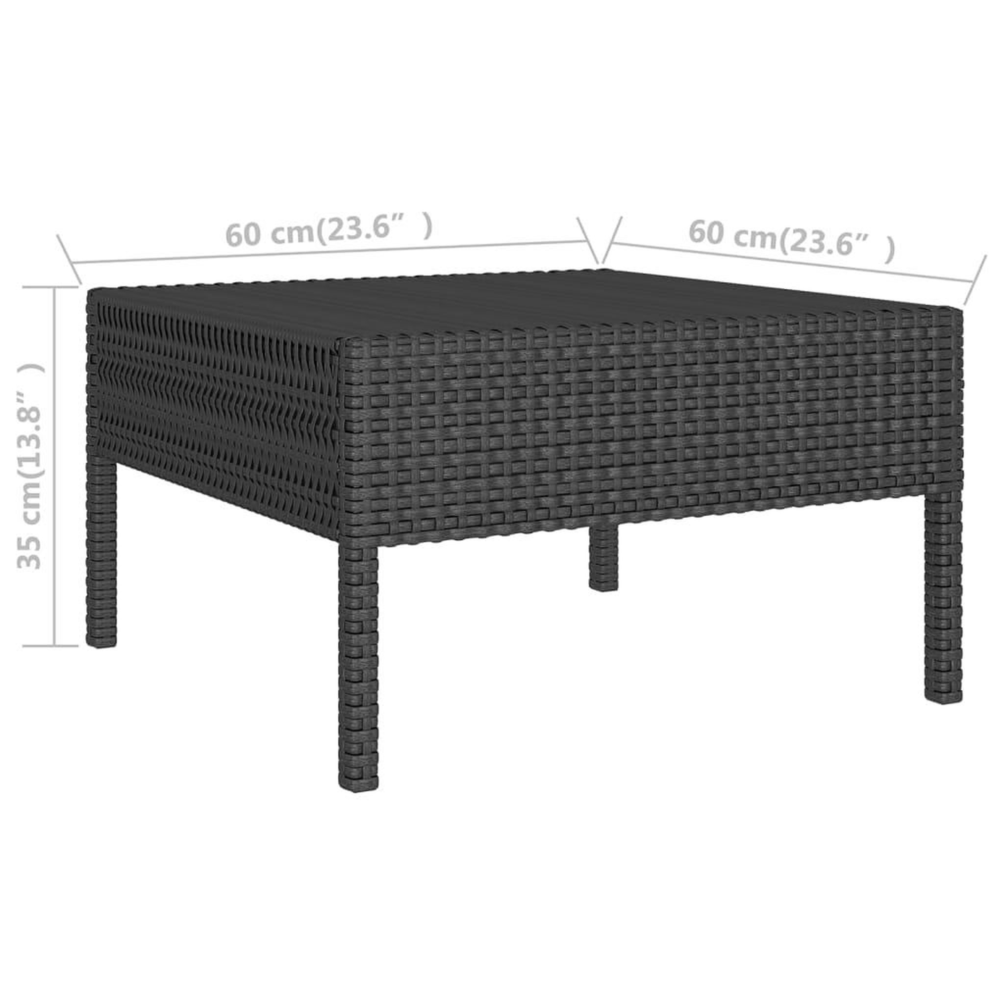 Voir la diapositive 6 : VIDAXL Salon de jardin 9 pcs avec coussins Resine tressee Noir