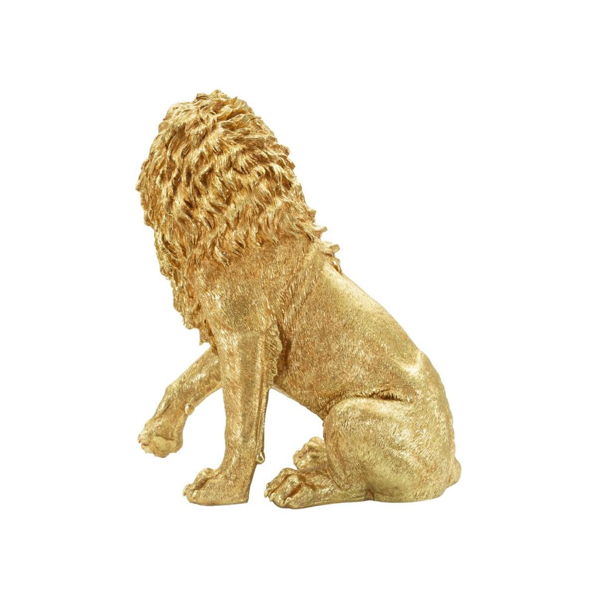 Voir la diapositive 5 : Paris Prix Statue lion assis  shant  55cm or