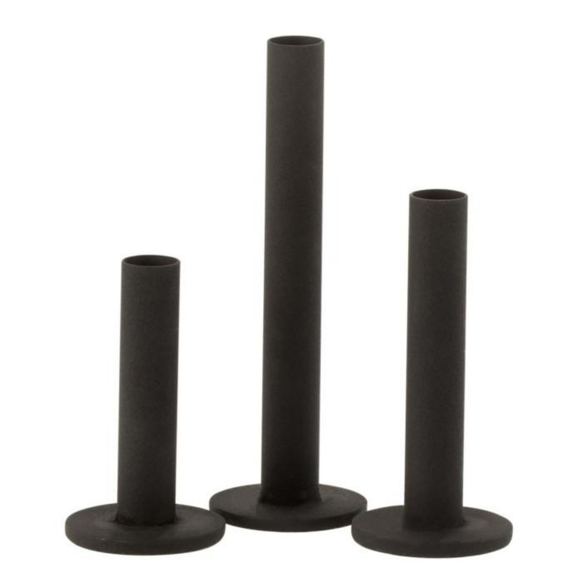 Paris Prix Lot de 3 Chandeliers  Marbelous  21cm Noir Mat