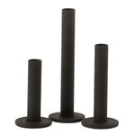 Paris Prix Lot de 3 Chandeliers  Marbelous  21cm Noir Mat