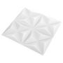 Voir la diapositive 4 : VIDAXL Panneaux muraux 3D 48 pcs 50x50 cm blanc origami 12 m^2