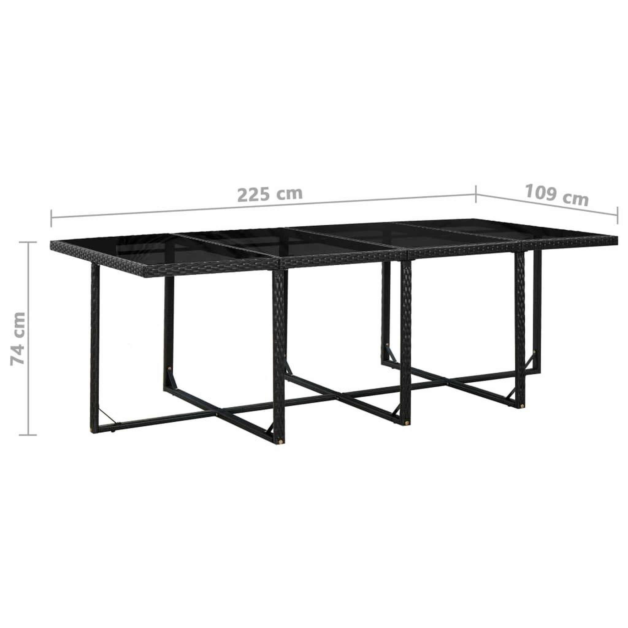 Voir la diapositive 6 : VIDAXL Salon de jardin 13 pcs avec coussins Resine tressee Noir
