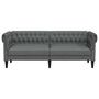 Voir la diapositive 4 : VIDAXL Canape Chesterfield 3 places gris fonce tissu