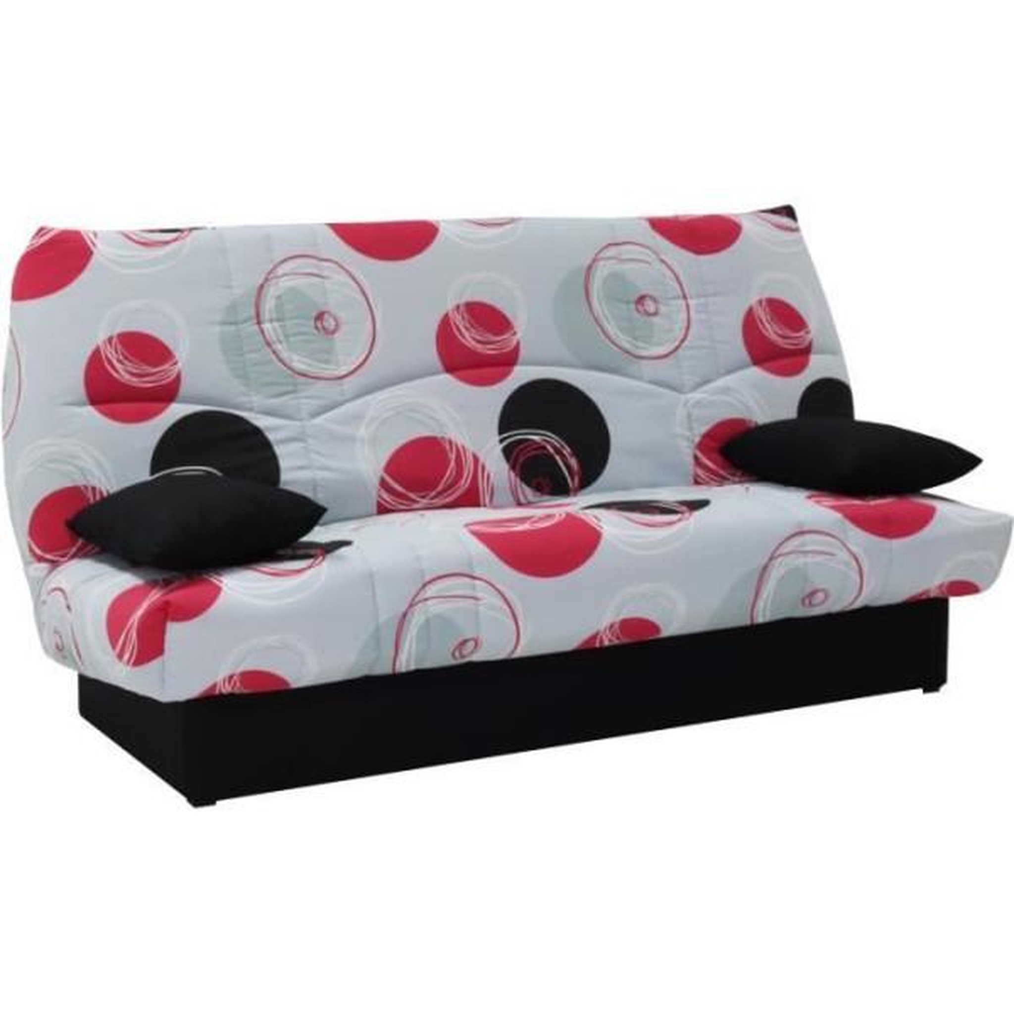 Voir la diapositive 3 : MARKET24 Clic clac 3 places DREAM - Tissu 100% Coton imprimé Planete - Couchage 125x190 cm - L190 x P92 x H96 cm