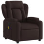 Voir la diapositive 3 : VIDAXL Fauteuil de massage inclinable Marron fonce Tissu