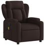 Voir la diapositive 3 : VIDAXL Fauteuil de massage inclinable Marron fonce Tissu