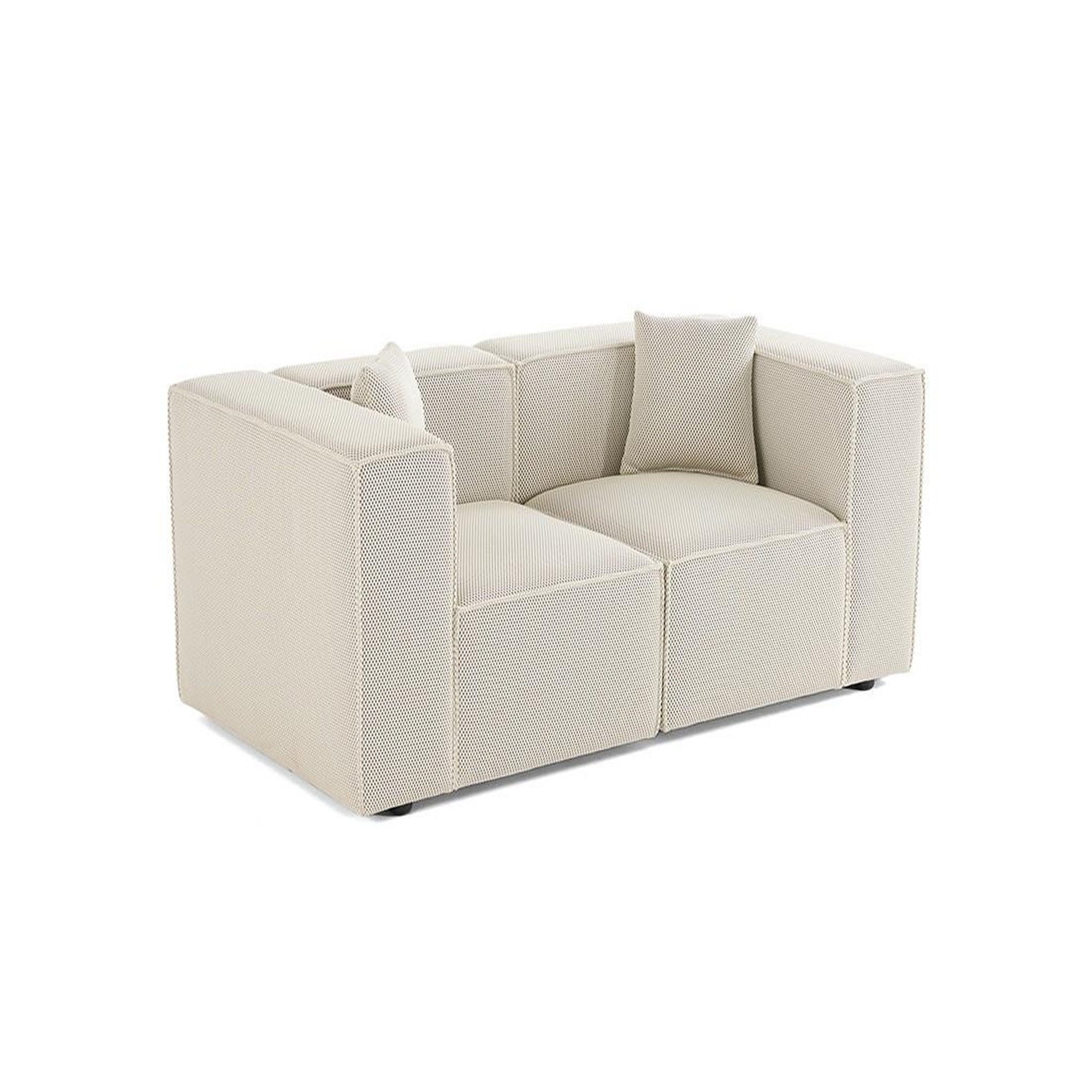 Voir la diapositive 3 : LISA DESIGN Arty - canapé modulable 2 places - en tissu mailles 3d