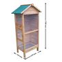 Voir la diapositive 2 : Habita Cage à oiseaux standard / 0,42 m2 / 3-4 oiseaux / toit bitumé