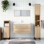 Voir la diapositive 1 : VIDAXL Armoire de bain avec miroir chene sonoma bois d'ingenierie