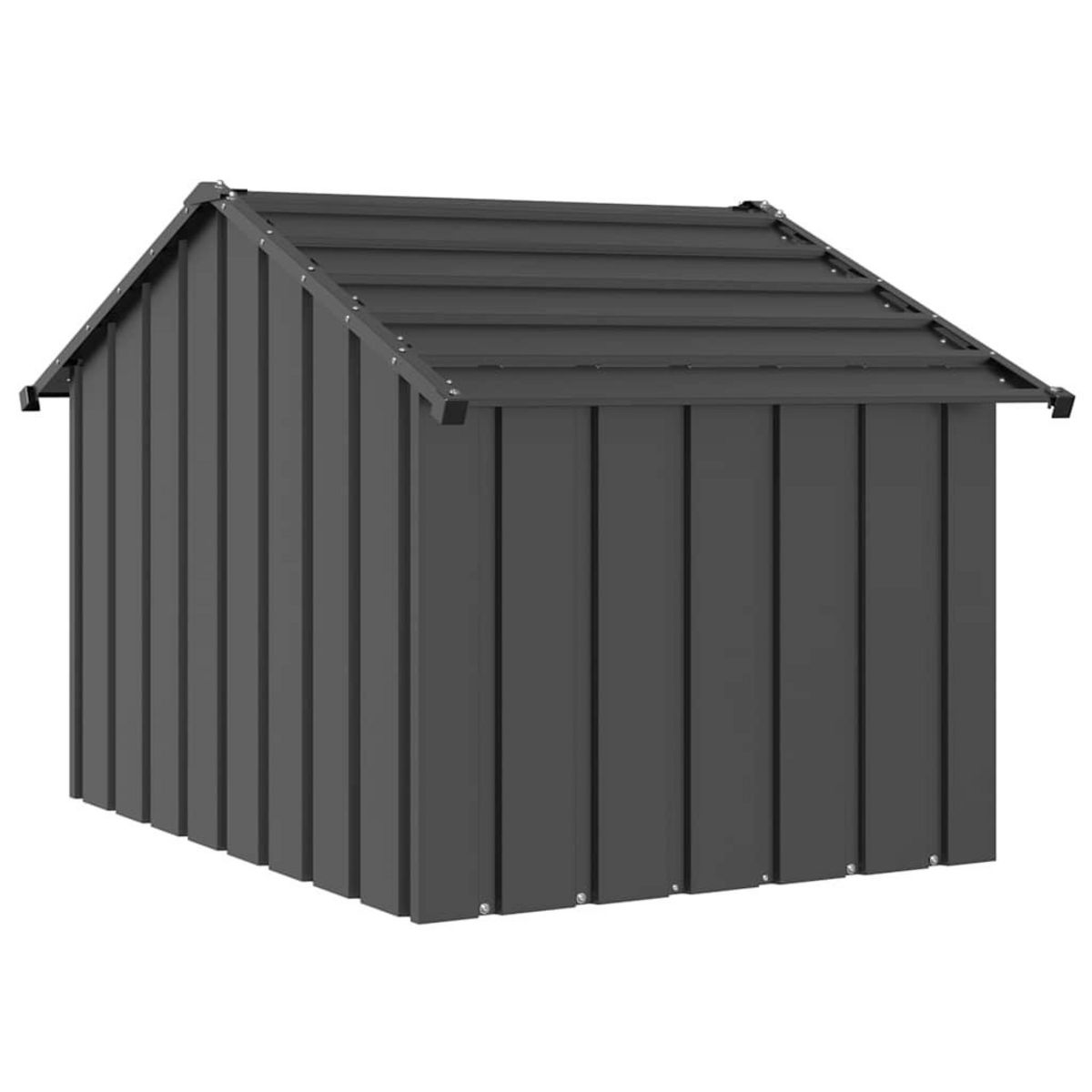 VIDAXL Niche pour chien avec toit noir 83x130x85 cm acier galvanise