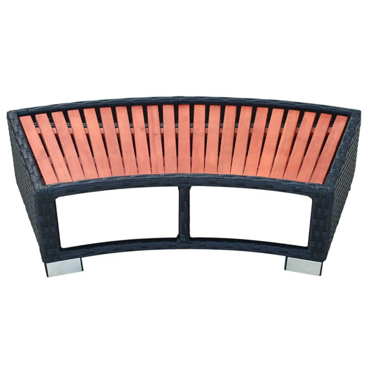 VIDAXL Marche de spa Resine tressee 92 x 45 x 25 cm Noir