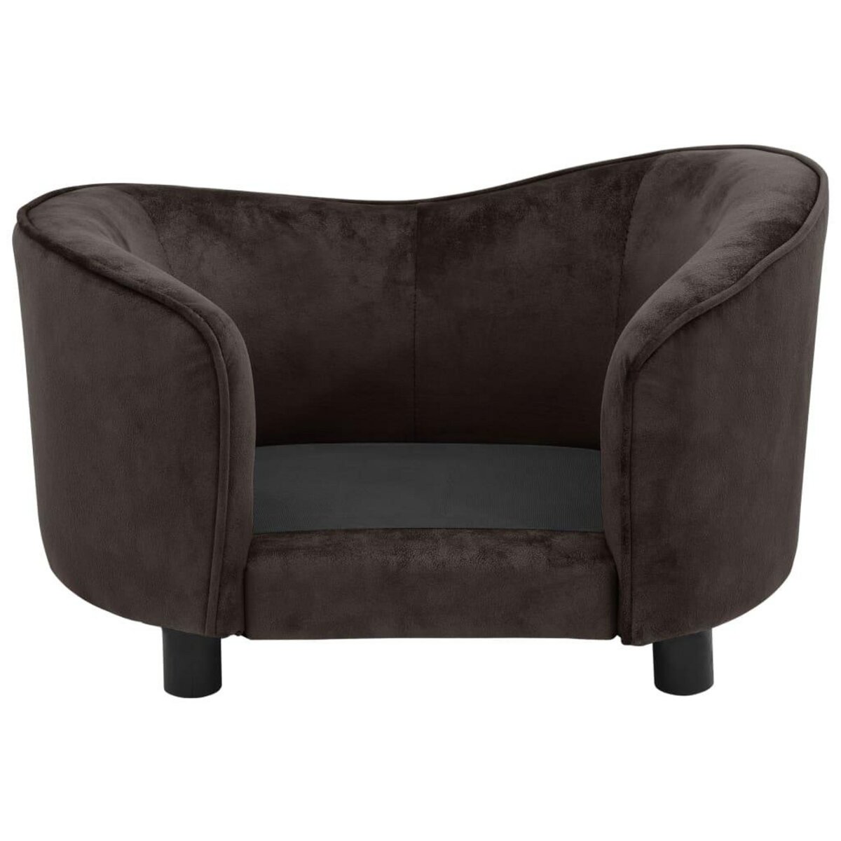 VIDAXL Canape pour chien Marron 69x49x40 cm Peluche