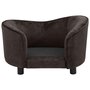 Voir la diapositive 4 : VIDAXL Canape pour chien Marron 69x49x40 cm Peluche