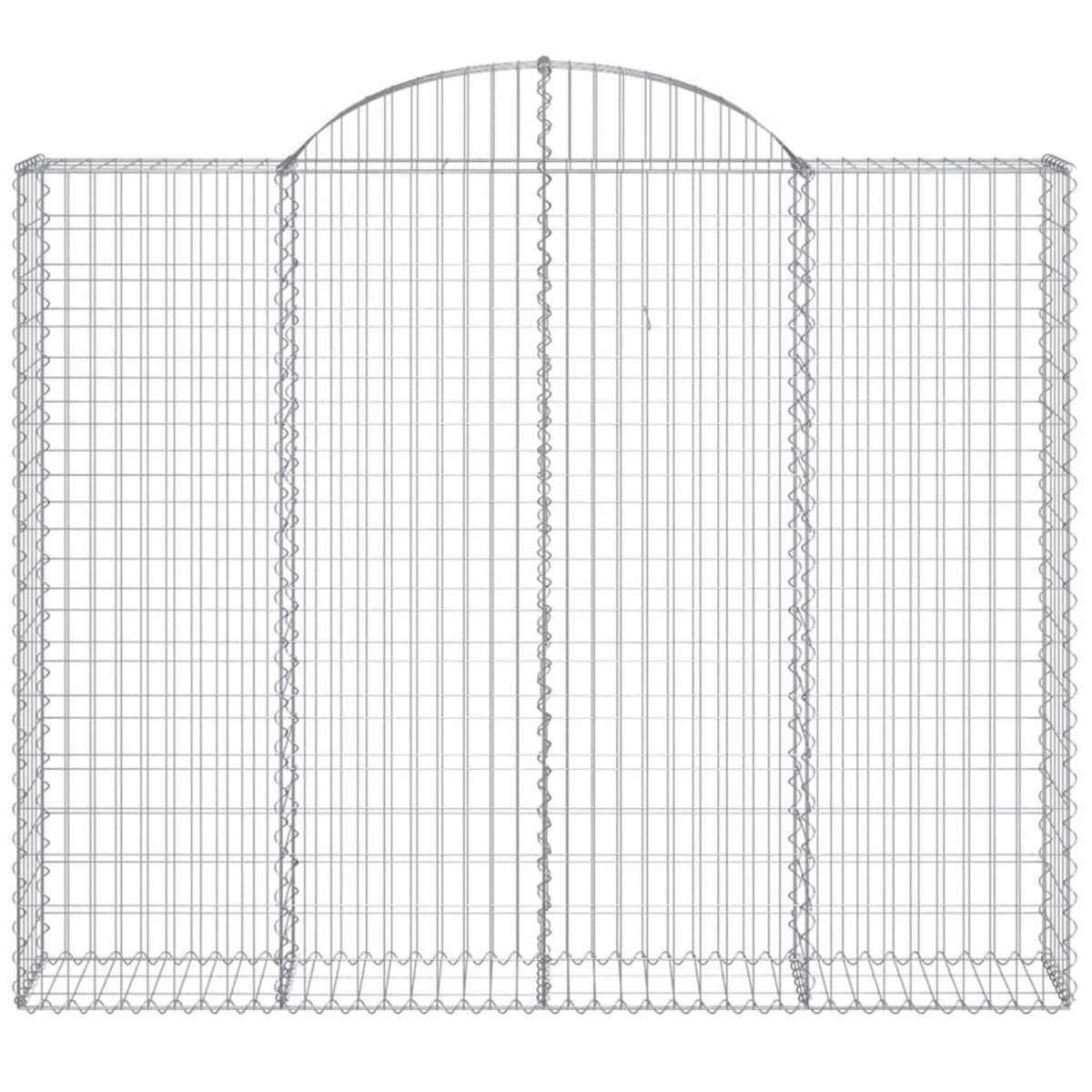 VIDAXL Paniers a gabions arques 6 pcs 200x30x160/180 cm Fer galvanise