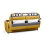 Voir la diapositive 3 : Canapé convertible 140 cm  système couchage express 3 places en tissu Gris clair ALICE 