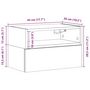 Voir la diapositive 6 : VIDAXL Table de chevet murale chene sonoma 45x26x28,5 cm