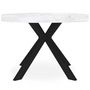 Voir la diapositive 2 : Paris Prix Table Ronde Extensible  Zefane  160-260cm Noir & Effet Marbre