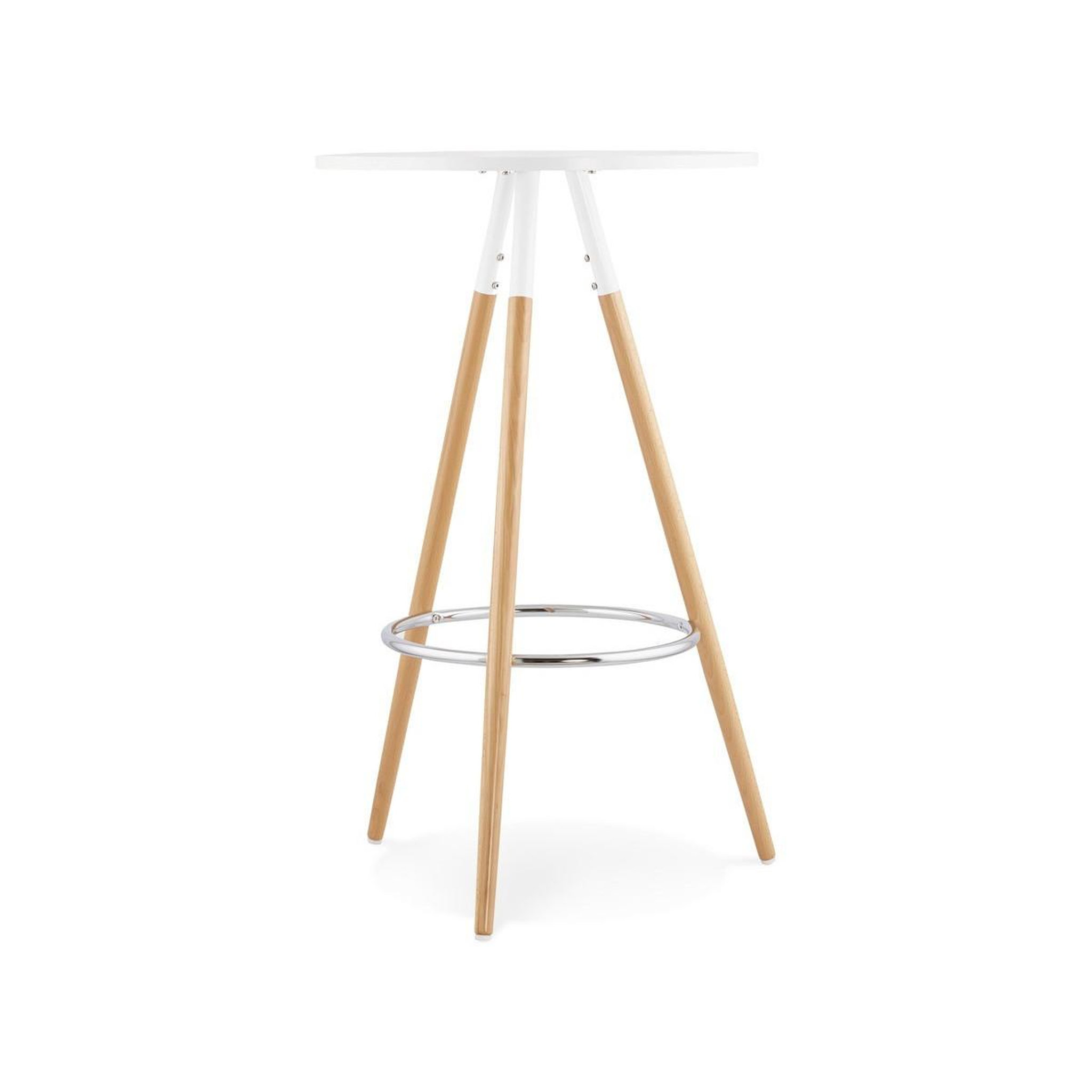 Voir la diapositive 2 : Paris Prix Table de bar  uzak  101cm blanc