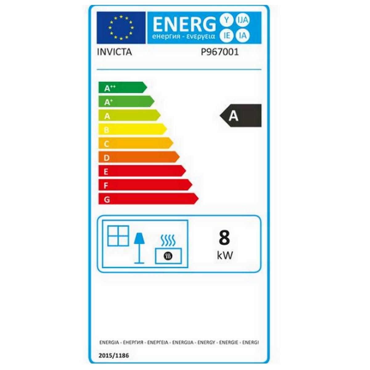 Invicta Insert à bois 8kw anthracite - P967001