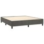 Voir la diapositive 4 : VIDAXL Sommier a lattes de lit et matelas Gris fonce 200x200cm Velours