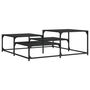 Voir la diapositive 2 : VIDAXL Table basse noir 107x107x40 cm bois d'ingenierie