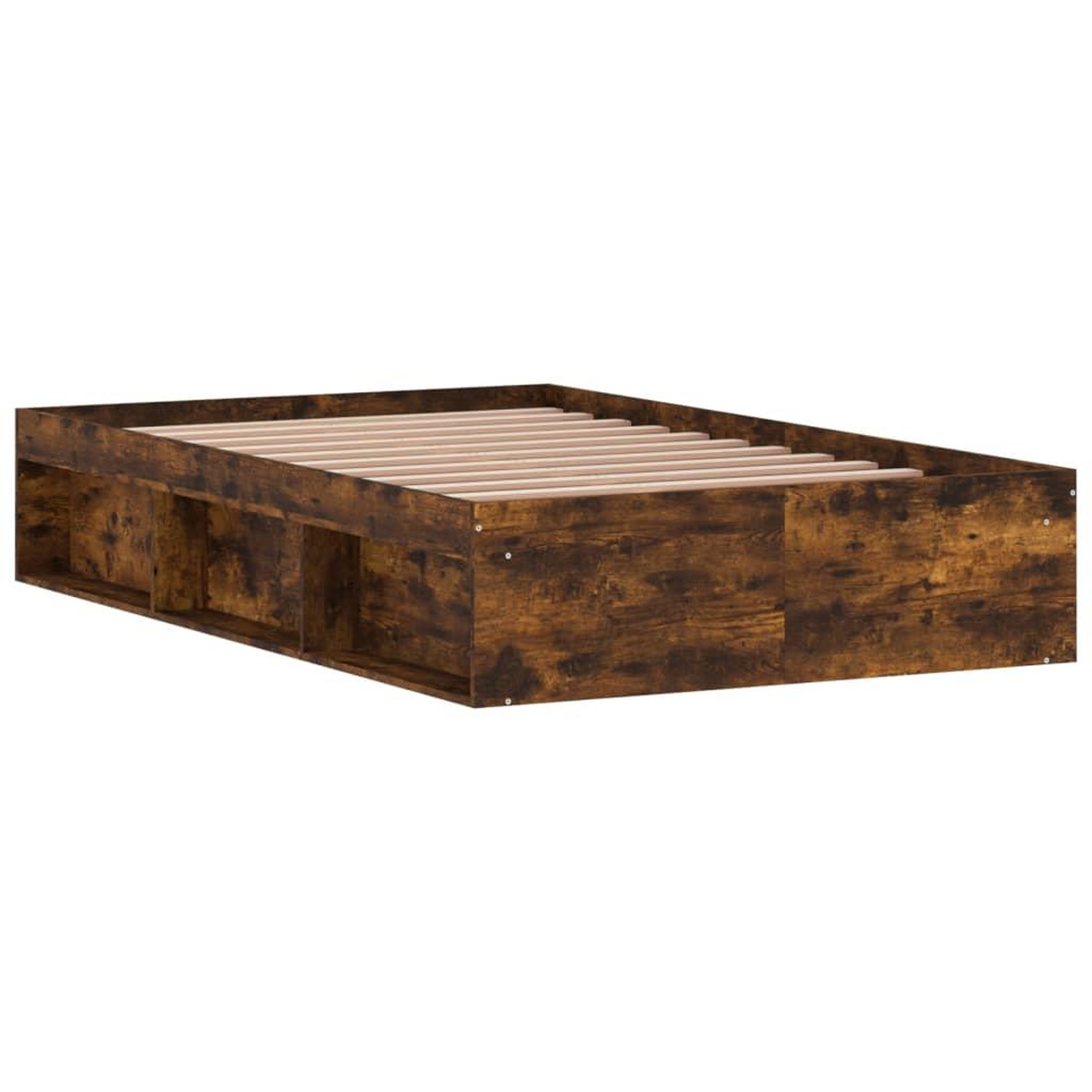 Voir la diapositive 5 : VIDAXL Cadre de lit sans matelas chene fume 120x200 cm
