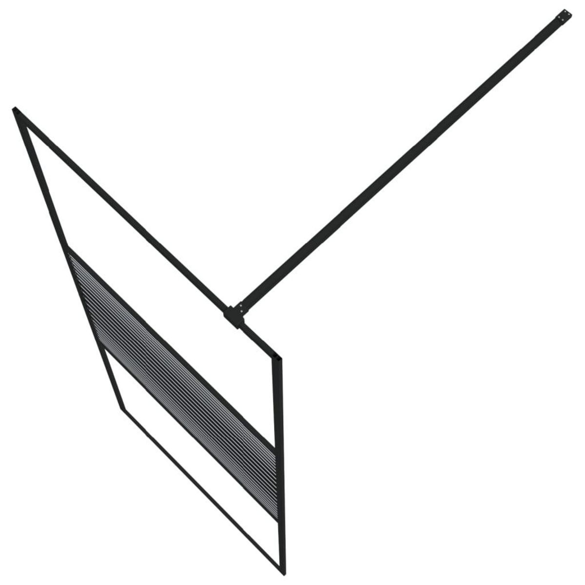 VIDAXL Paroi de douche Noir 80x195 cm Verre ESG transparent