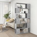 VIDAXL Bibliotheque/Separateur de piece Gris beton 100x24x188 cm