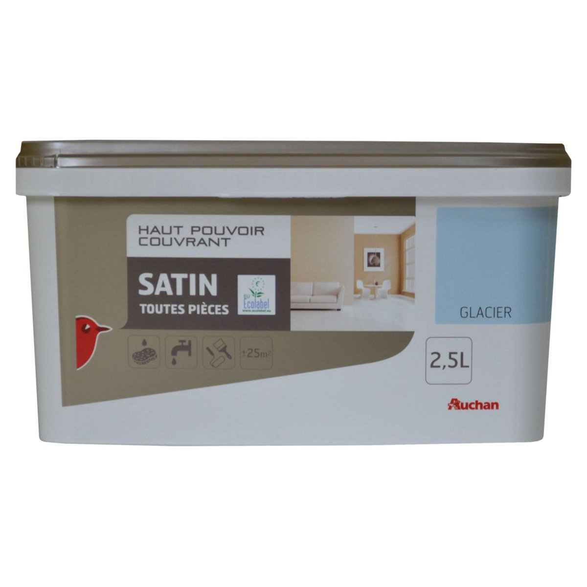 AUCHAN Peinture murale Glacier satin 