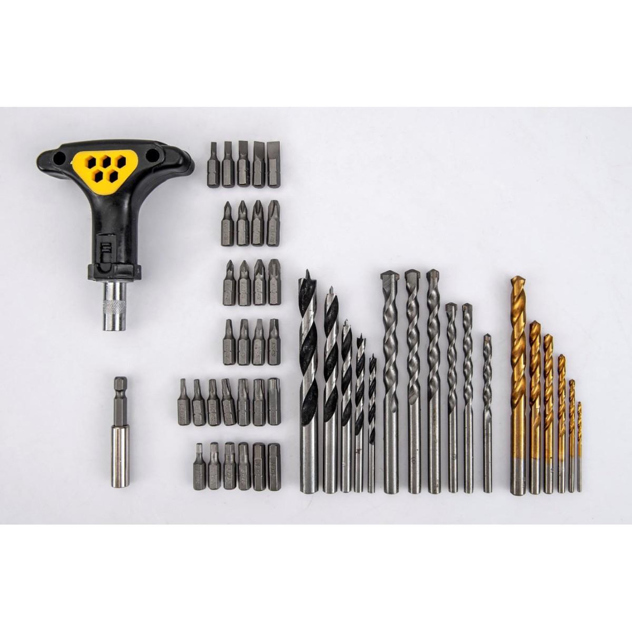 Voir la diapositive 3 : VITO Pro-Power Perceuse à percussion 1050W  + Coffret 50 pièces Forets et embouts  + Boite à outils 18  VITO
