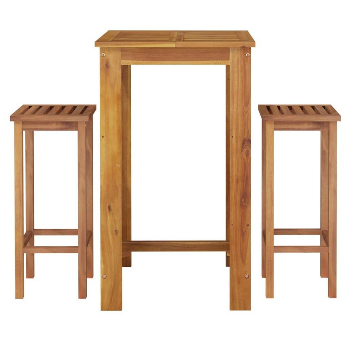 VIDAXL Ensemble de bar de jardin 3 pcs bois d'acacia solide