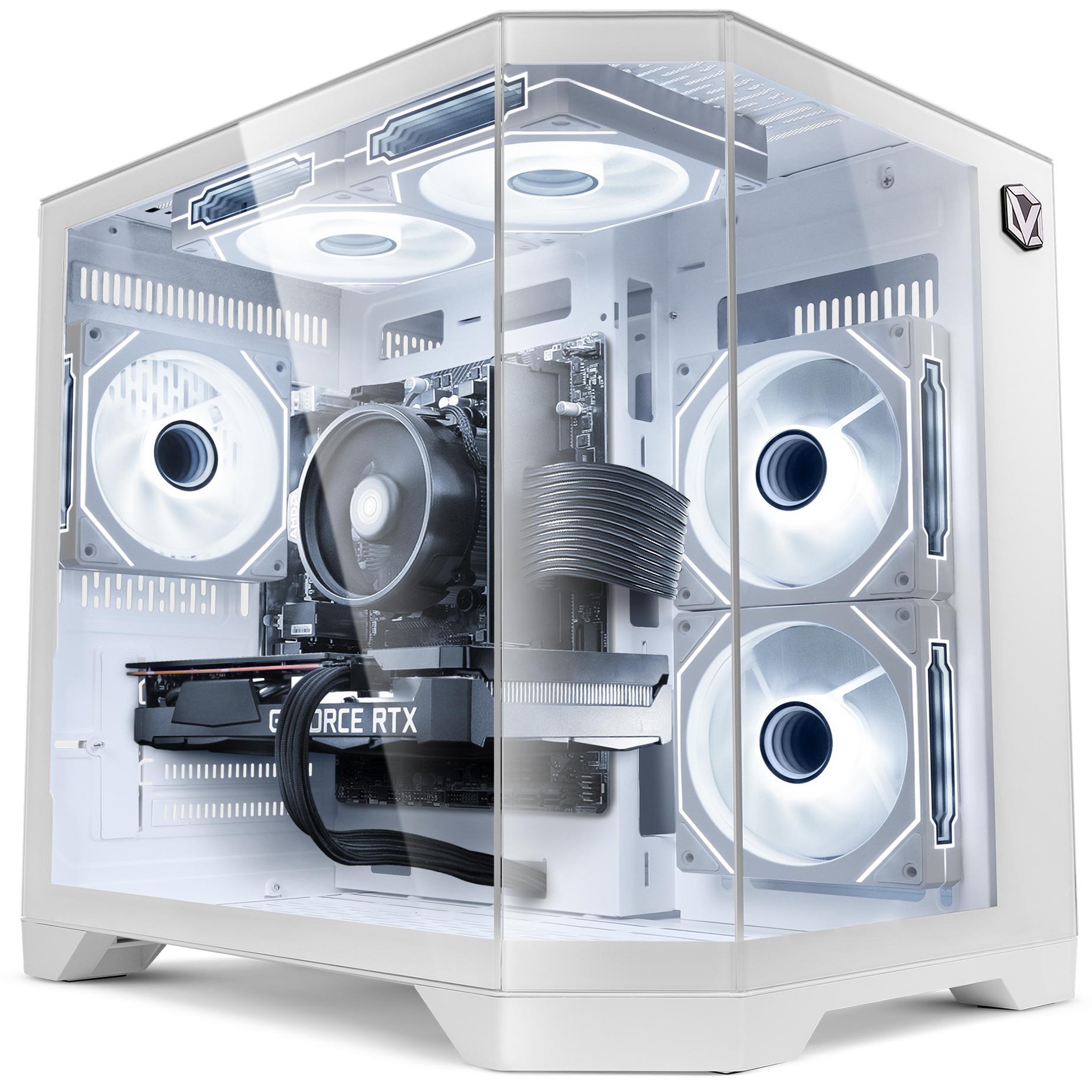 Voir la diapositive 1 : VIBOX PC Gamer - Ryzen 5 5500, RTX 5060, 16 Go RAM, 1 To SSD, Windows 11, WiFi 6 + Bluetooth 5.4