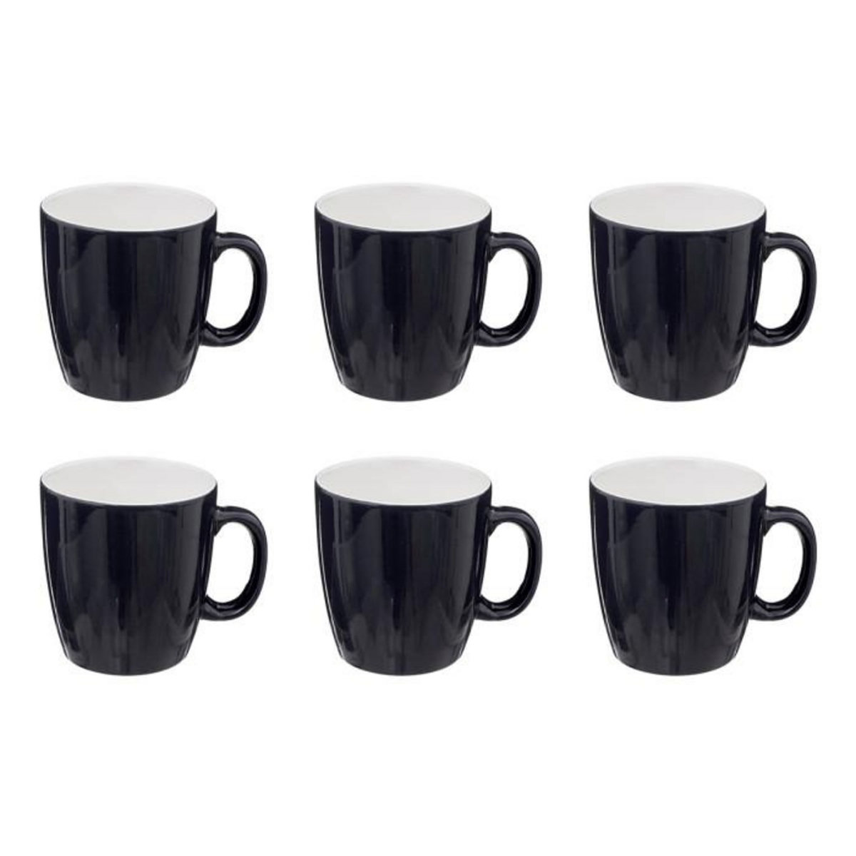 SECRET DE GOURMET Lot de 6 Mugs  Colorama  18cl Bleu