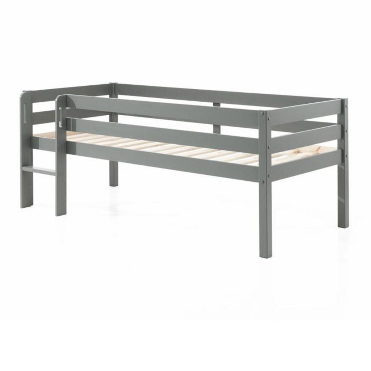 Paris Prix Pack - Lit Enfant Surélevé, 3 Tiroirs & Étagère  Pino  Gris