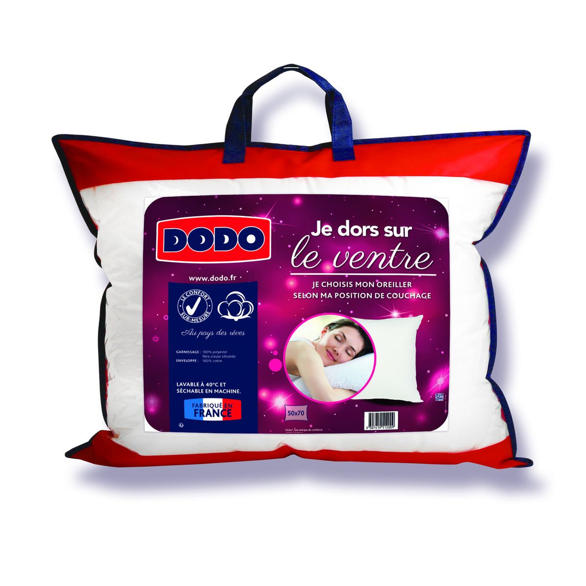Voir la diapositive 1 : DODO Oreiller moelleux je dors sur le ventre 