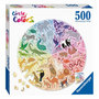 Voir la diapositive 1 : RAVENSBURGER Ravensburger - Puzzle cercle de couleurs - Animaux 500 pièces