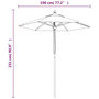 Voir la diapositive 6 : VIDAXL Parasol de jardin avec mat en bois terre cuite 196x231 cm
