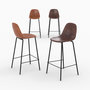 Voir la diapositive 1 : Rendez vous déco Pack 4 chaises pour îlot central camel et marron 65 cm-Henrik