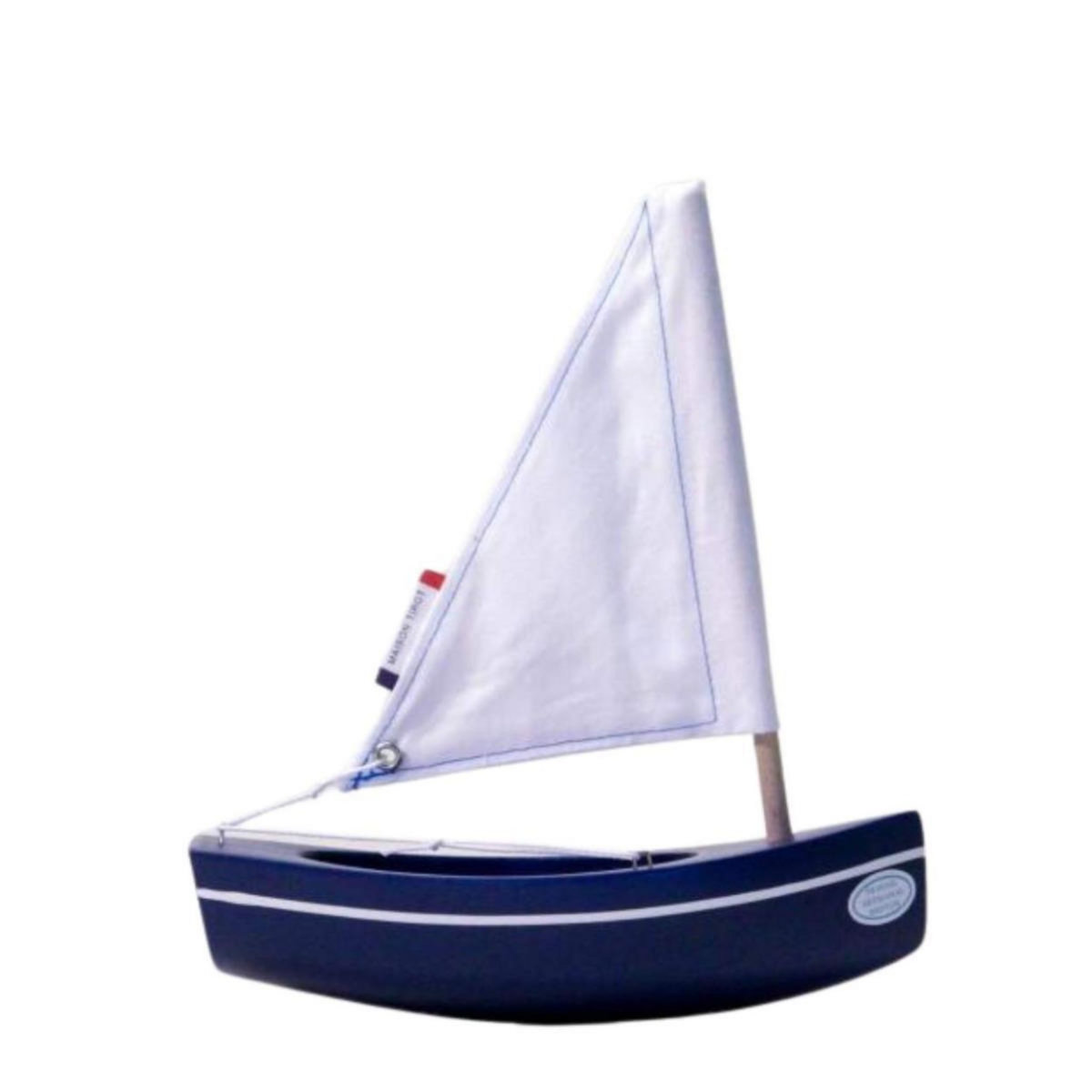 TIROT Le Bachi Bleu Marine -Bateau en bois 17cm