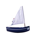 TIROT Le Bachi Bleu Marine -Bateau en bois 17cm