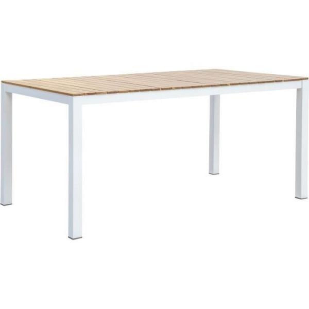 MARKET24 Table de jardin rectangulaire en bois d'Acacia - 6 personnes - l160 x P90 x H75 cm - NAREL