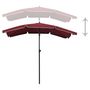 Voir la diapositive 4 : VIDAXL Parasol de jardin avec mat 200x130 cm rouge bordeaux